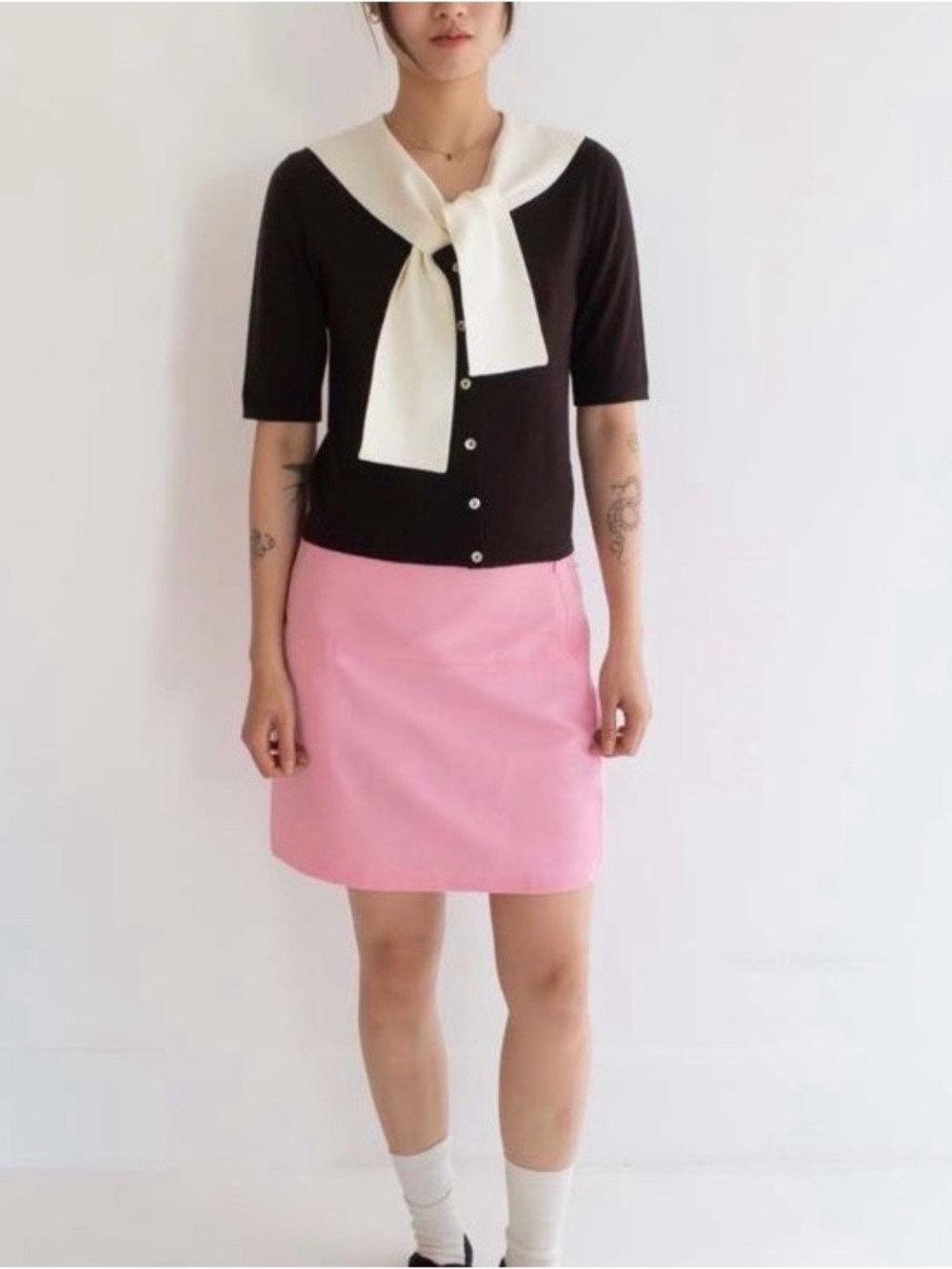 Sandy Liang Freda Olive Mini Skirt